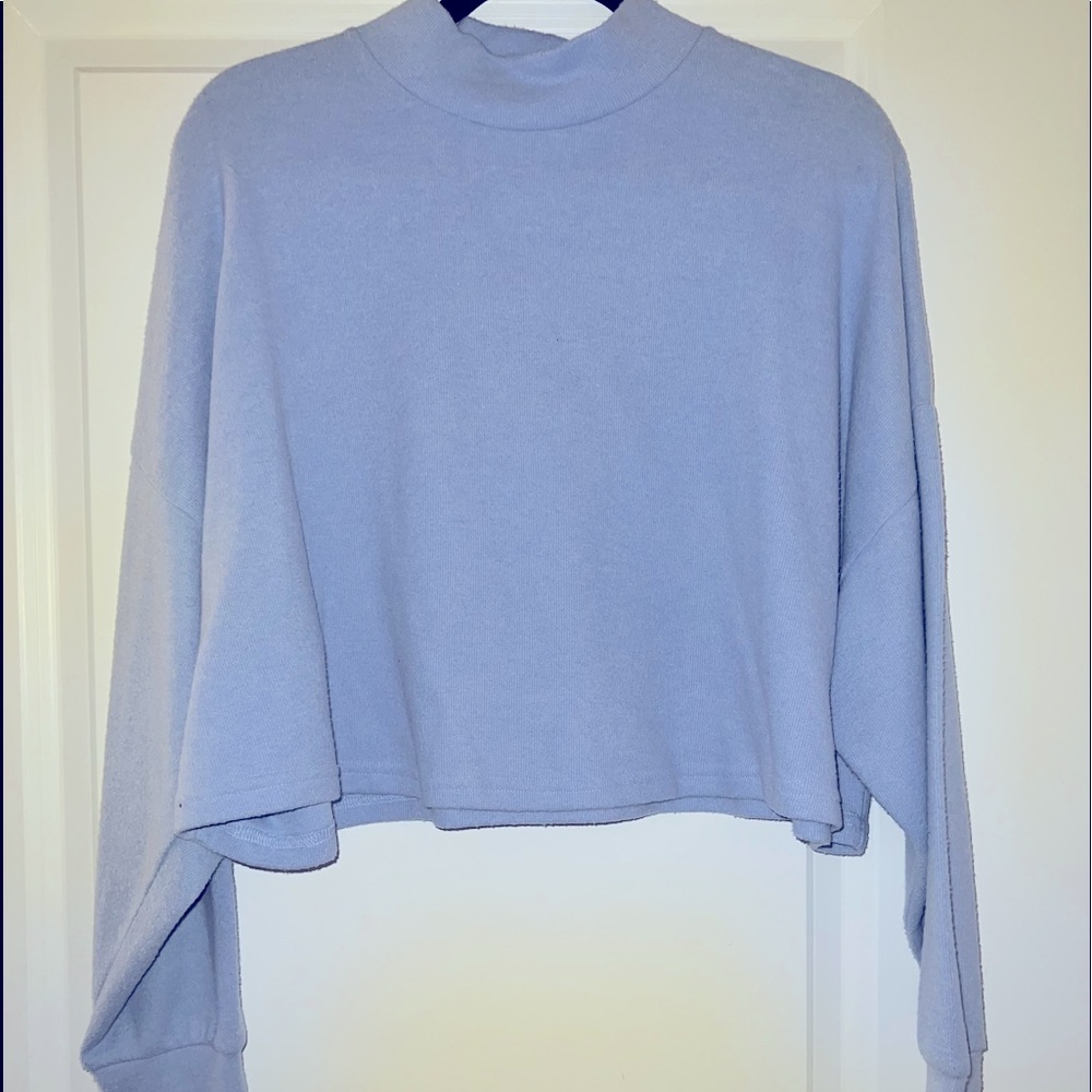 Blue Crop top sweatshirt